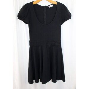 Red Valentino Womens Black Short Sleeve Fit‎ Flare Scoop Neck Dress XS?